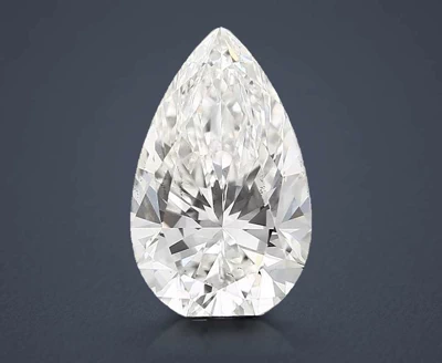 4.61ct F SI1 Rare Carat Ideal Cut Pear Lab Grown Diamond