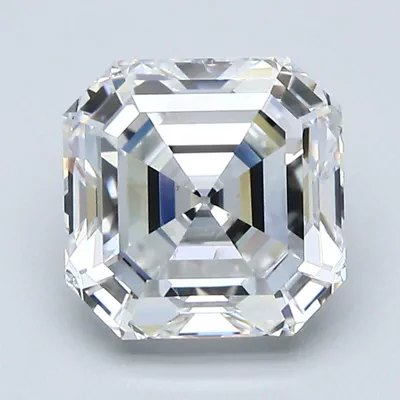 3.02ct D SI1 Rare Carat Ideal Cut Asscher Diamond
