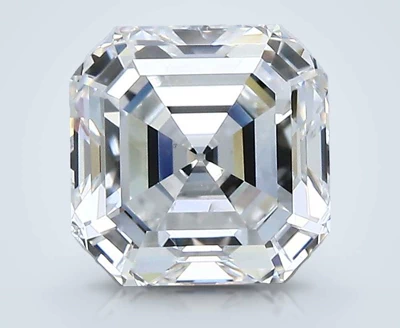 3.02ct D SI1 Rare Carat Ideal Cut Asscher Diamond