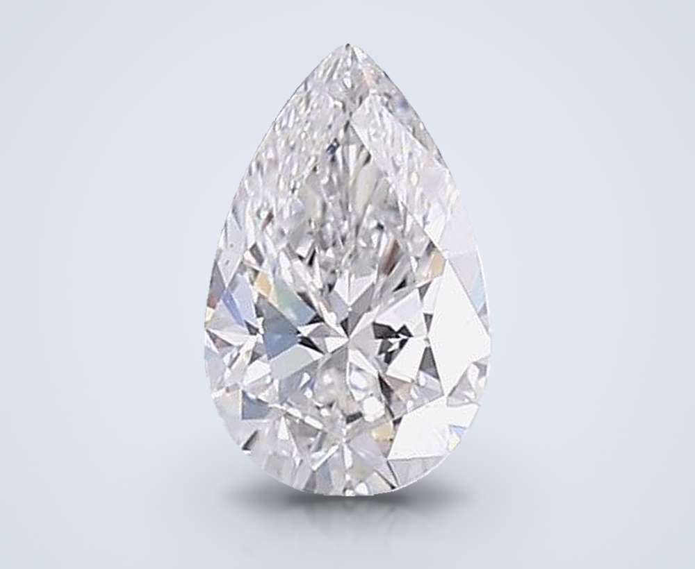1.08ct E VS2 Rare Carat Ideal Cut Pear Lab Grown Diamond