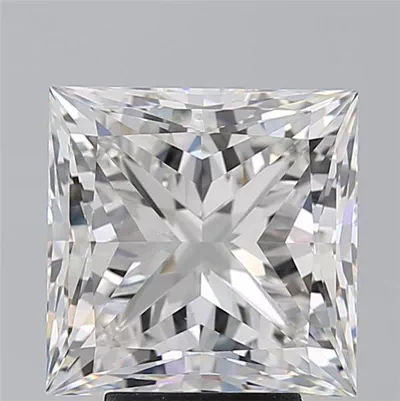 5.35ct G SI1 Rare Carat Ideal Cut Princess Diamond