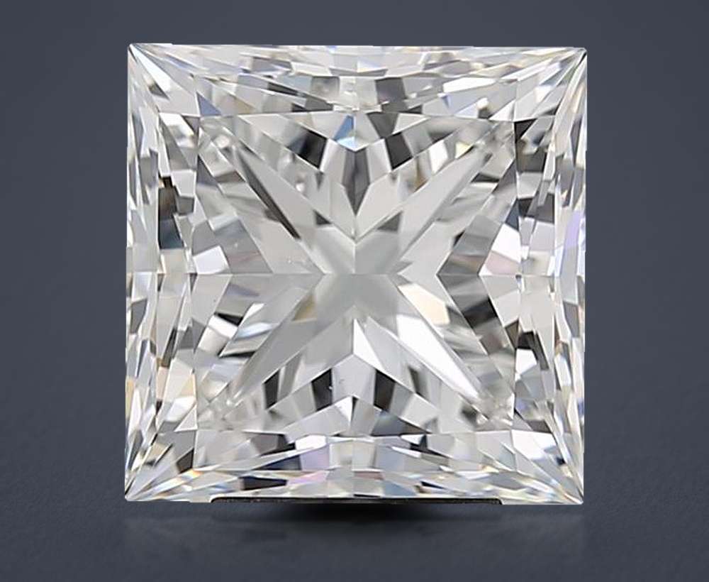 5.35ct G SI1 Rare Carat Ideal Cut Princess Diamond