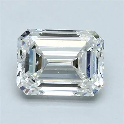 1.53ct G SI1 Rare Carat Ideal Cut Emerald Diamond