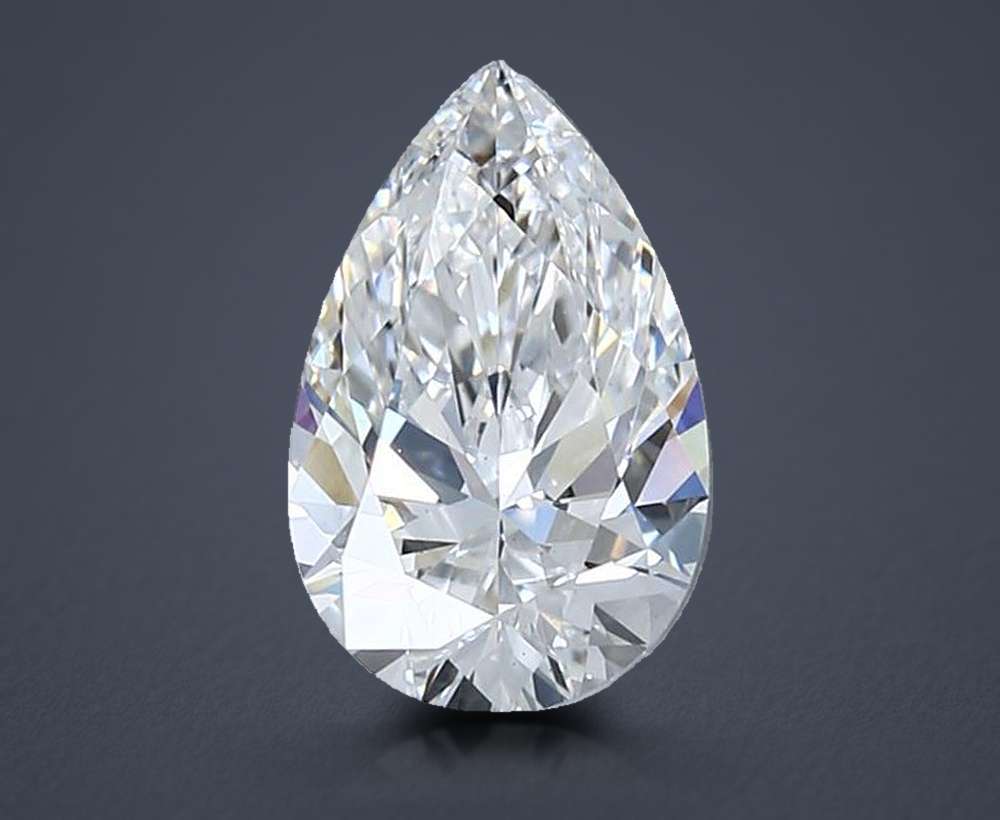 1.55ct E VS1 Rare Carat Ideal Cut Pear Lab Grown Diamond
