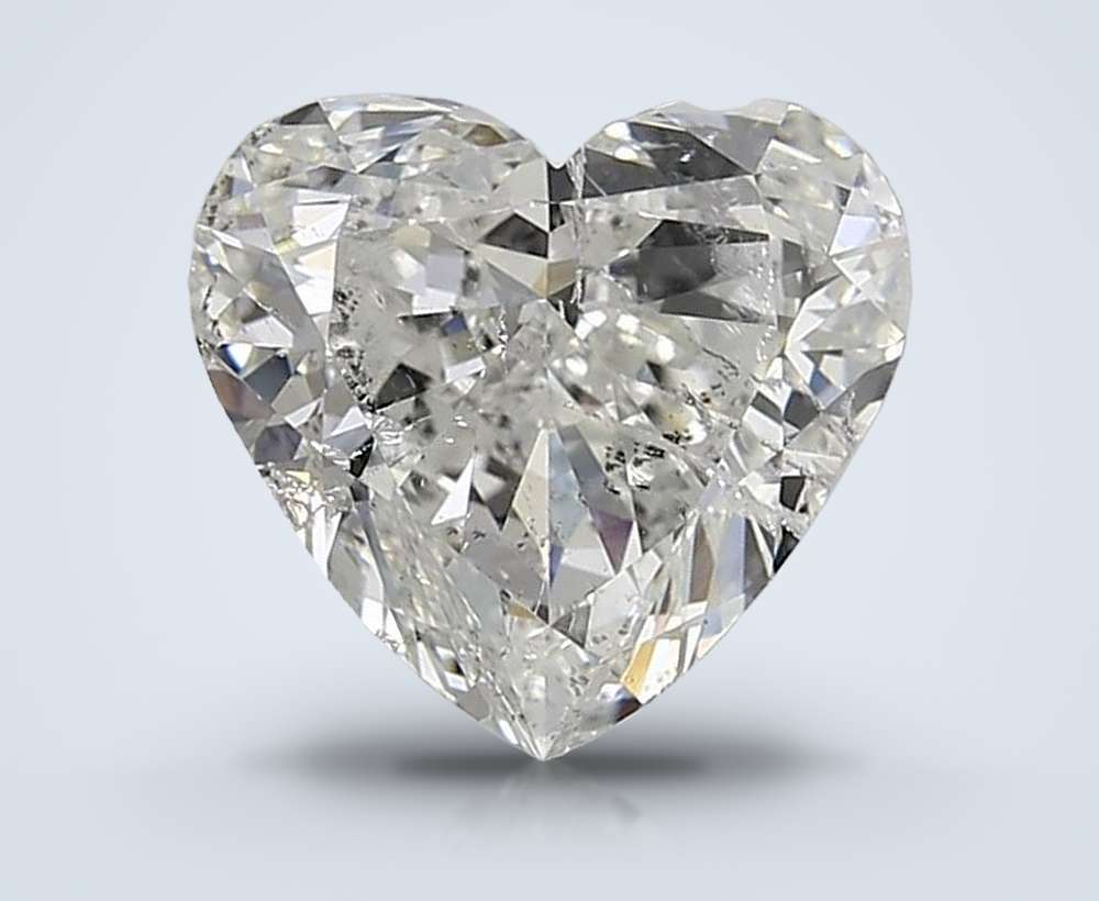 3.01ct G SI2 Rare Carat Ideal Cut Heart Diamond