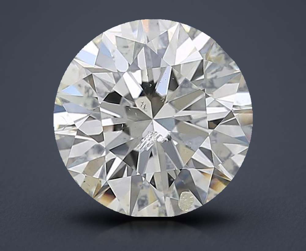 2.51ct I SI2 Rare Carat Ideal Cut Round Diamond