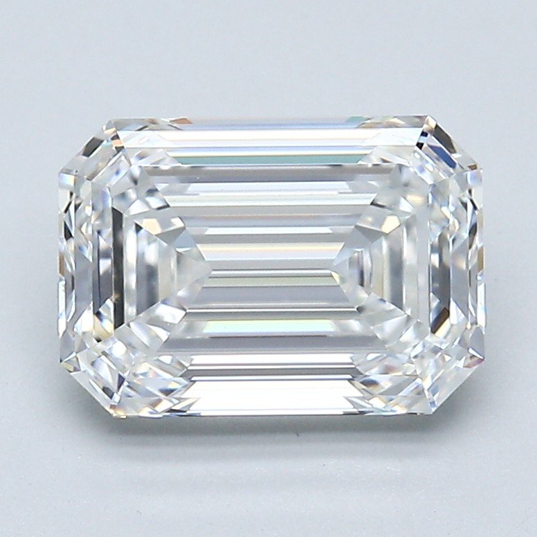 2.44ct F VS1 Rare Carat Ideal Cut Emerald Diamond
