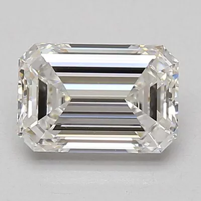 1.57ct F VVS2 Rare Carat Ideal Cut Emerald Lab Grown Diamond