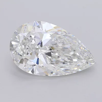 7.05ct E VVS2 Rare Carat Ideal Cut Pear Lab Grown Diamond