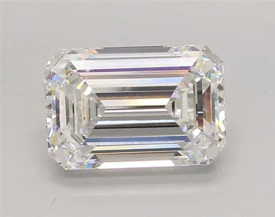 3.06ct F VS1 Rare Carat Ideal Cut Emerald Lab Grown Diamond