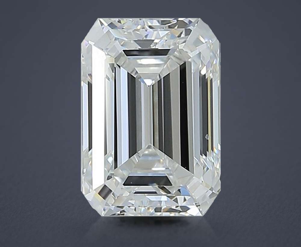 2.18ct D VVS2 Very Good Cut Emerald Lab Grown Diamond