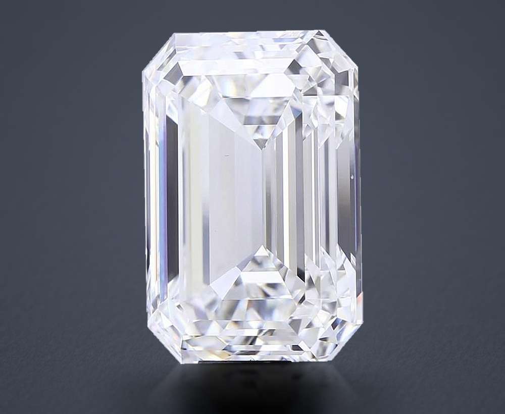 19.51ct F VS1 Rare Carat Ideal Cut Emerald Lab Grown Diamond