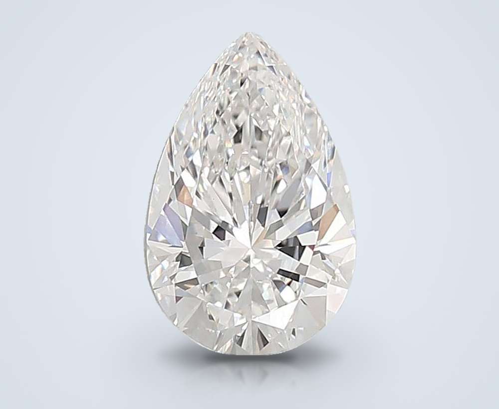 4.03ct F VS1 Rare Carat Ideal Cut Pear Lab Grown Diamond