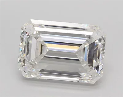 6.02ct E VVS2 Rare Carat Ideal Cut Emerald Lab Grown Diamond