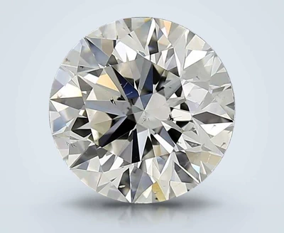 4.21ct K SI1 Rare Carat Ideal Cut Round Diamond