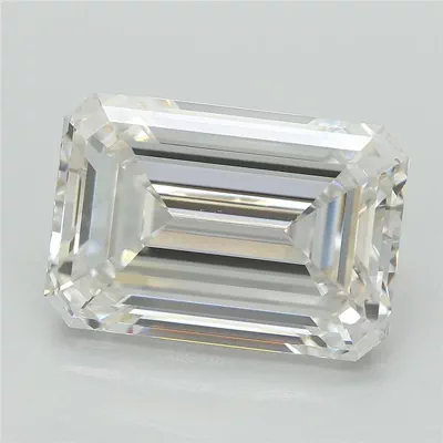 5.21ct F VVS2 Rare Carat Ideal Cut Emerald Lab Grown Diamond