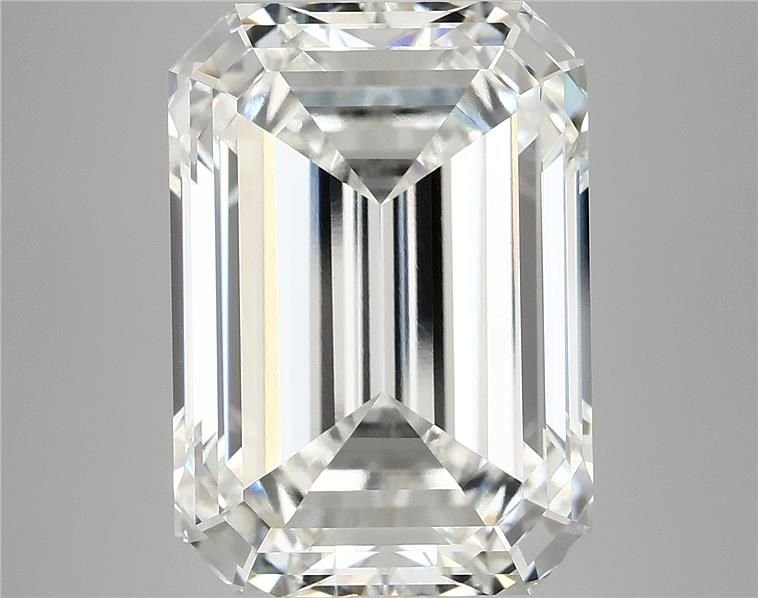 11.26ct F VVS2 Rare Carat Ideal Cut Emerald Lab Grown Diamond
