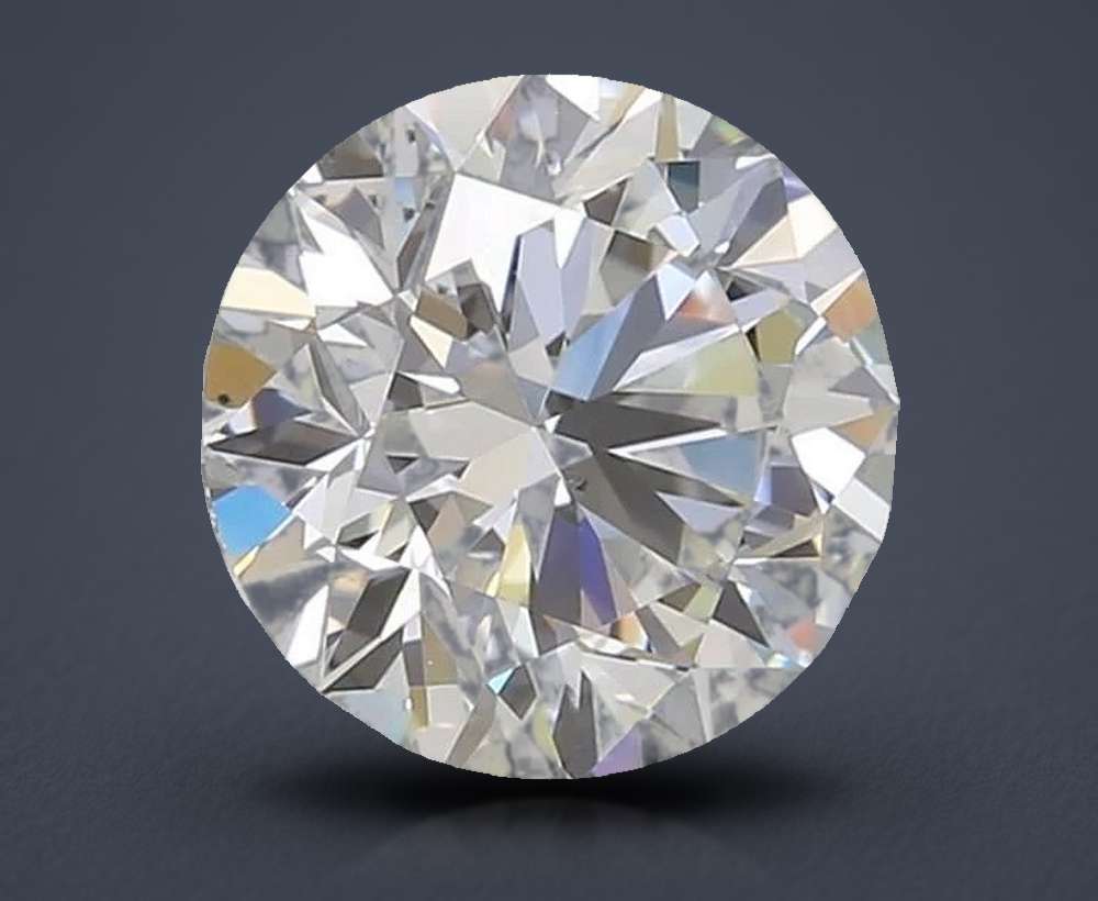 3.02ct H SI1 Rare Carat Ideal Cut Round Diamond