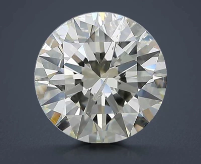 3.01ct J SI2 Rare Carat Ideal Cut Round Diamond