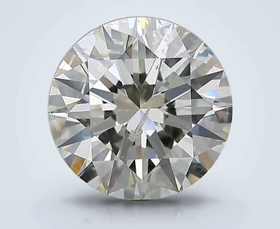 3.01ct J SI2 Rare Carat Ideal Cut Round Diamond