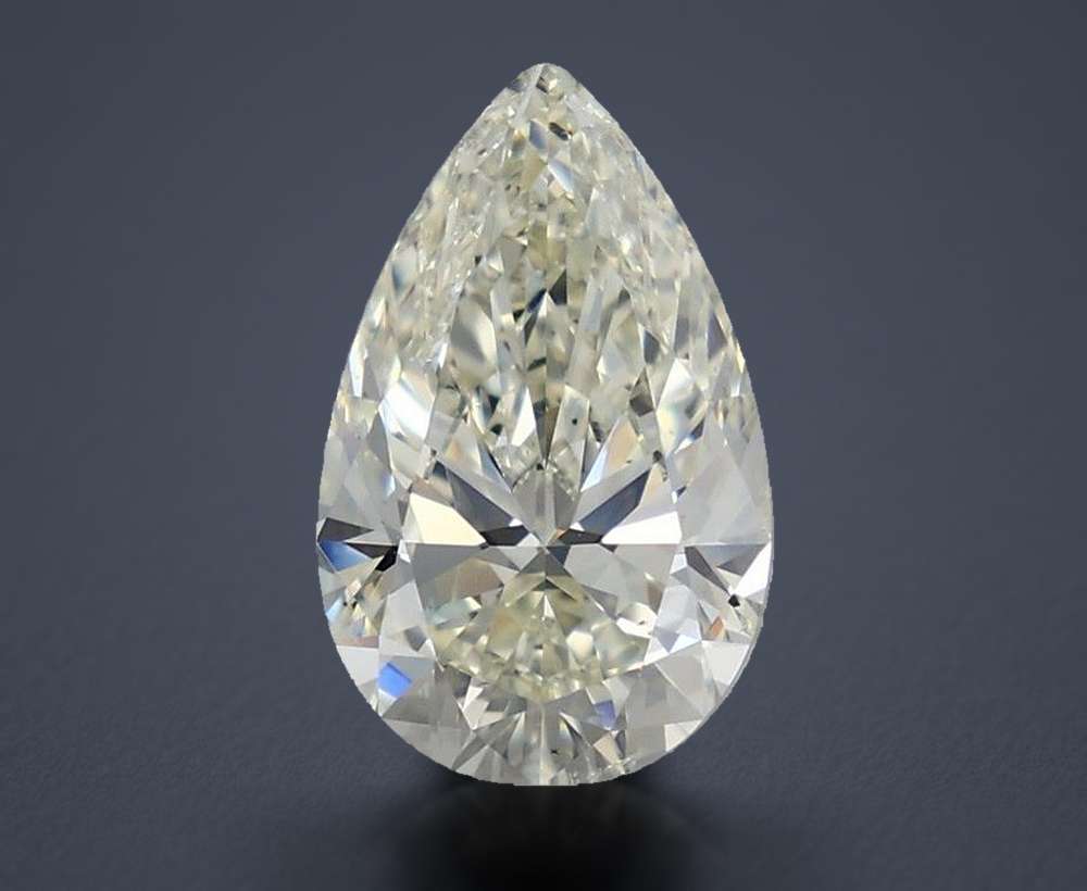 3.02ct K VS2 Rare Carat Ideal Cut Pear Diamond