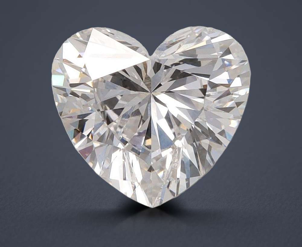 1.55ct F VS2 Rare Carat Ideal Cut Heart Lab Grown Diamond