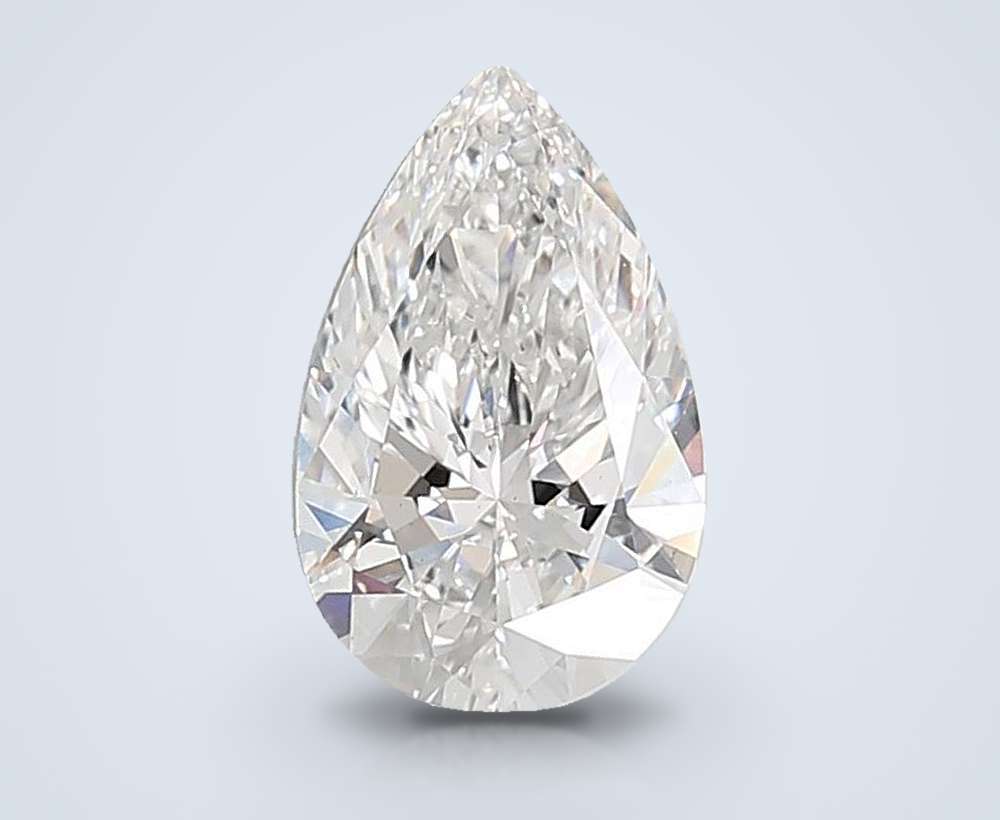 6.05ct E VVS2 Rare Carat Ideal Cut Pear Lab Grown Diamond