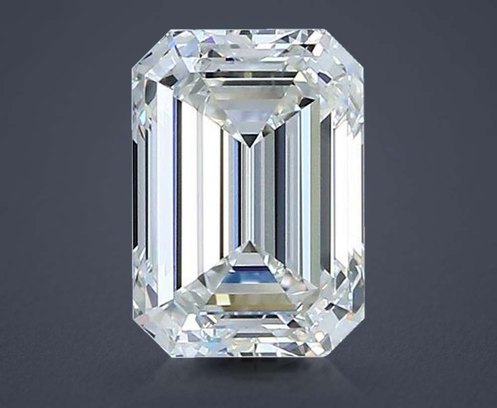 1.42ct H IF Rare Carat Ideal Cut Emerald Diamond