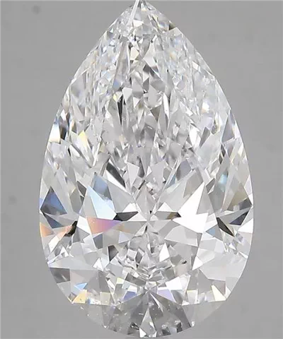 6.01ct D SI1 Rare Carat Ideal Cut Pear Diamond