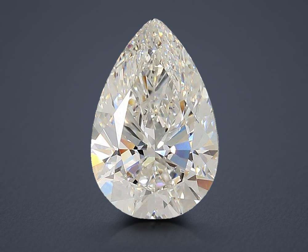 2.54ct F VVS2 Rare Carat Ideal Cut Pear Lab Grown Diamond