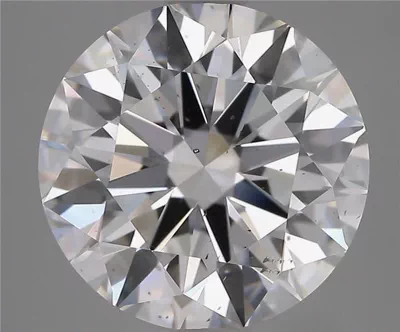 4.01ct E SI2 Rare Carat Ideal Cut Round Diamond
