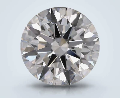 4.01ct E SI2 Rare Carat Ideal Cut Round Diamond