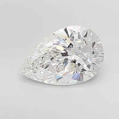 4.05ct E VVS2 Rare Carat Ideal Cut Pear Lab Grown Diamond