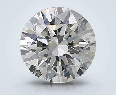 3.24ct K SI2 Rare Carat Ideal Cut Round Diamond