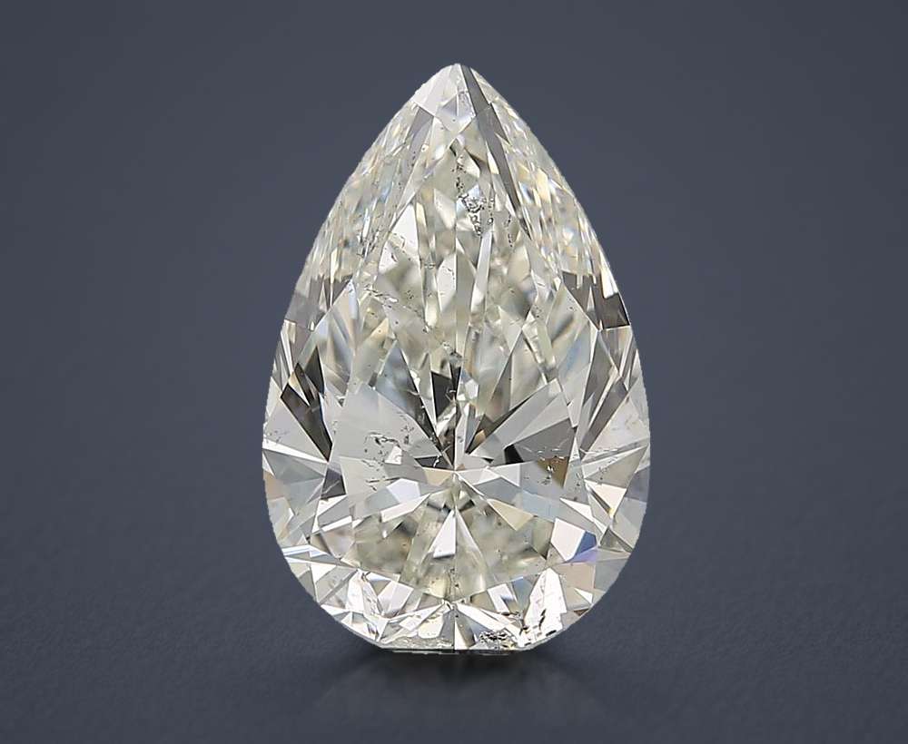 5.01ct J SI2 Rare Carat Ideal Cut Pear Diamond