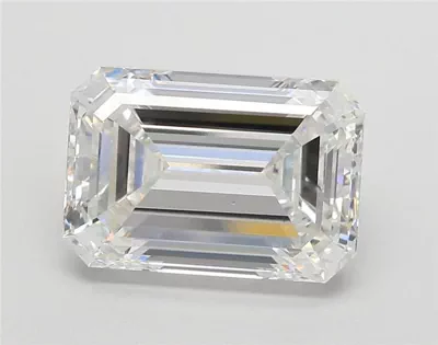 5.51ct F VS1 Rare Carat Ideal Cut Emerald Lab Grown Diamond