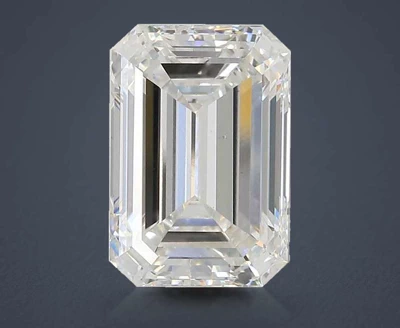 5.51ct F VS1 Rare Carat Ideal Cut Emerald Lab Grown Diamond