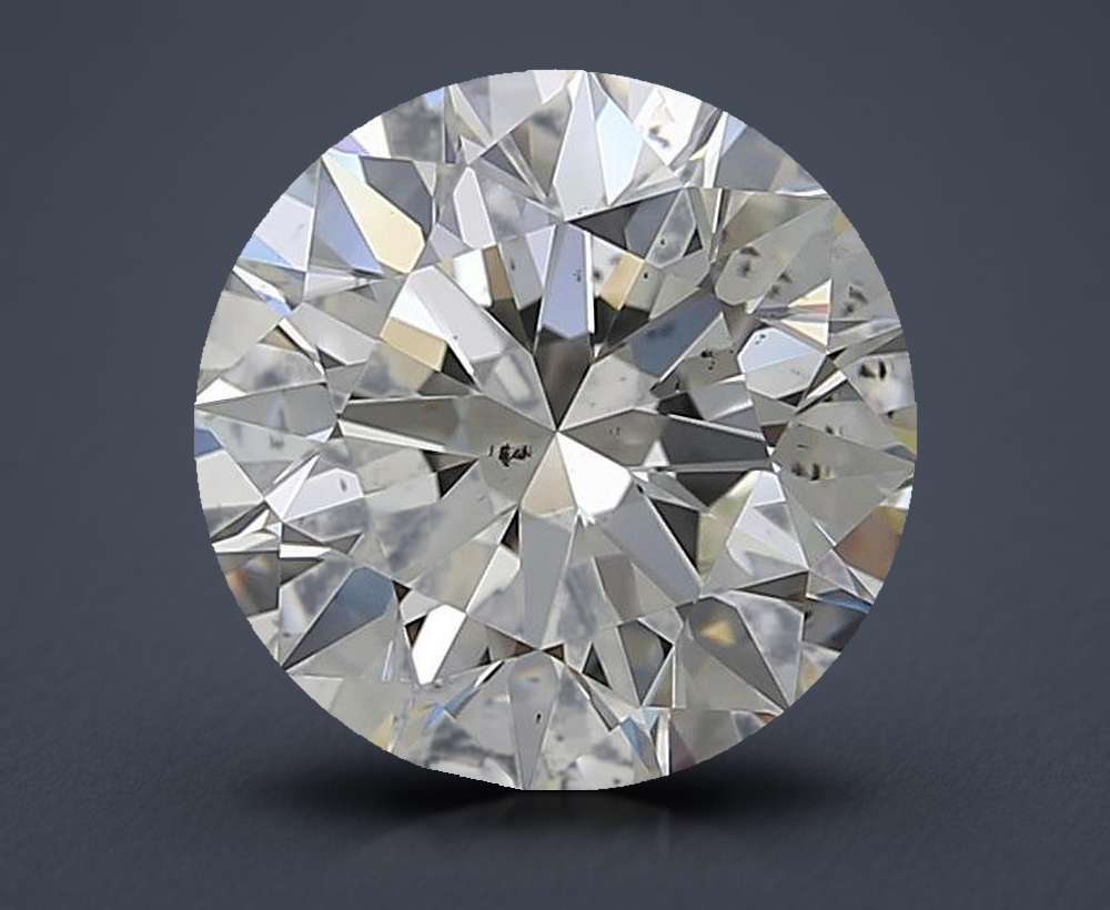 3.51ct J SI1 Rare Carat Ideal Cut Round Diamond