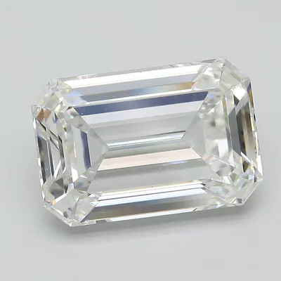 7.26ct G VVS2 Rare Carat Ideal Cut Emerald Lab Grown Diamond