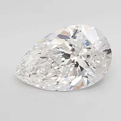 3.07ct F VVS2 Rare Carat Ideal Cut Pear Lab Grown Diamond