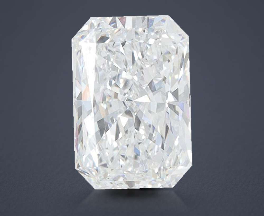 1.50ct D VVS2 Rare Carat Ideal Cut Radiant Lab Grown Diamond