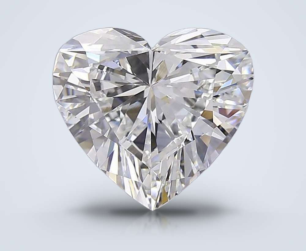 5.41ct E VVS2 Excellent Cut Heart Lab Grown Diamond