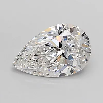 3.07ct E VVS2 Rare Carat Ideal Cut Pear Lab Grown Diamond