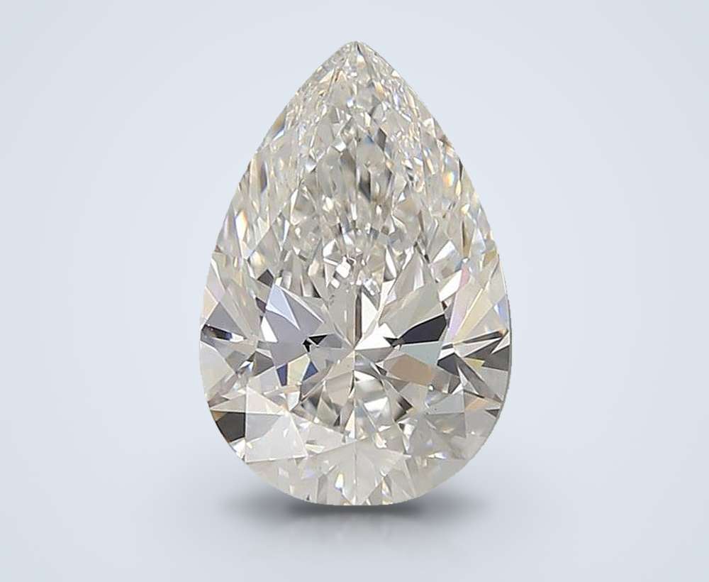 3.08ct E VS1 Rare Carat Ideal Cut Pear Lab Grown Diamond