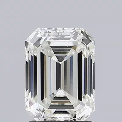 1.35ct H VS1 Rare Carat Ideal Cut Emerald Lab Grown Diamond