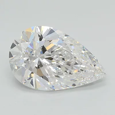 3.04ct D VS1 Rare Carat Ideal Cut Pear Lab Grown Diamond