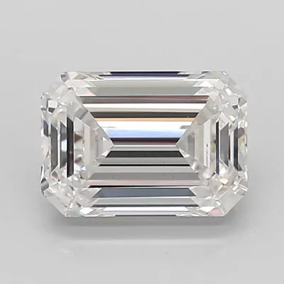 4.08ct F VS1 Rare Carat Ideal Cut Emerald Lab Grown Diamond