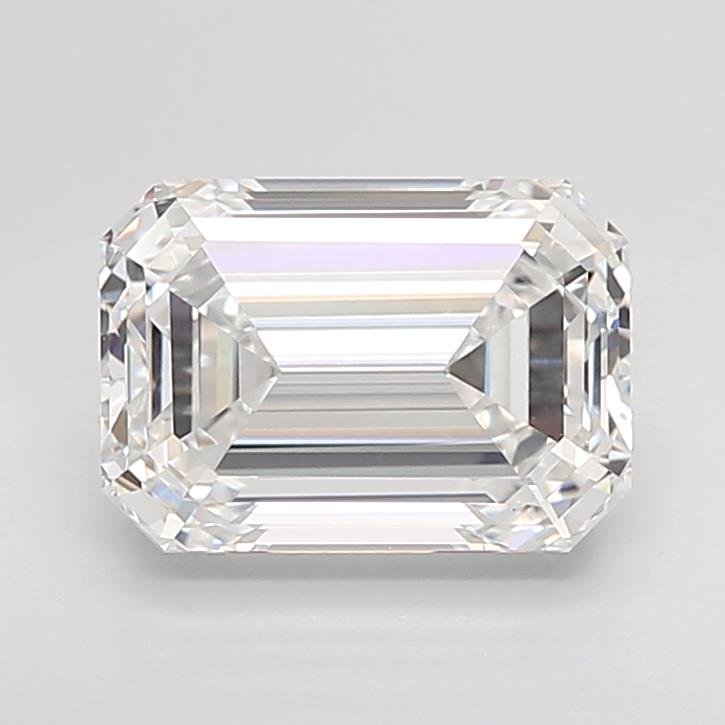 6.02ct E VVS2 Rare Carat Ideal Cut Emerald Lab Grown Diamond