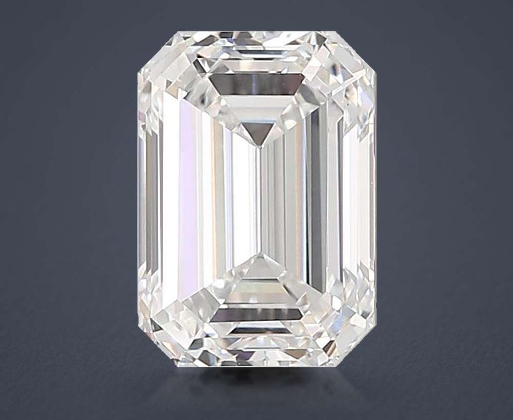 6.02ct E VVS2 Rare Carat Ideal Cut Emerald Lab Grown Diamond