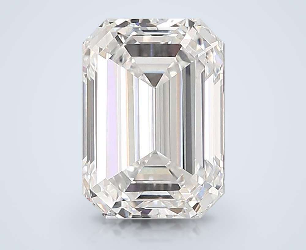 6.02ct E VVS2 Rare Carat Ideal Cut Emerald Lab Grown Diamond
